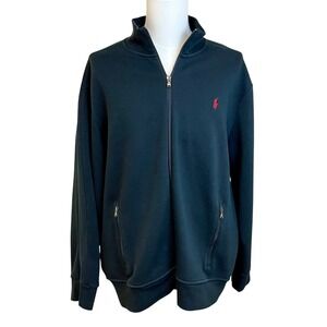 POLO Ralph Lauren Black Mens Full Zip Mock Neck Track Jacket Sz XXL Black Casual